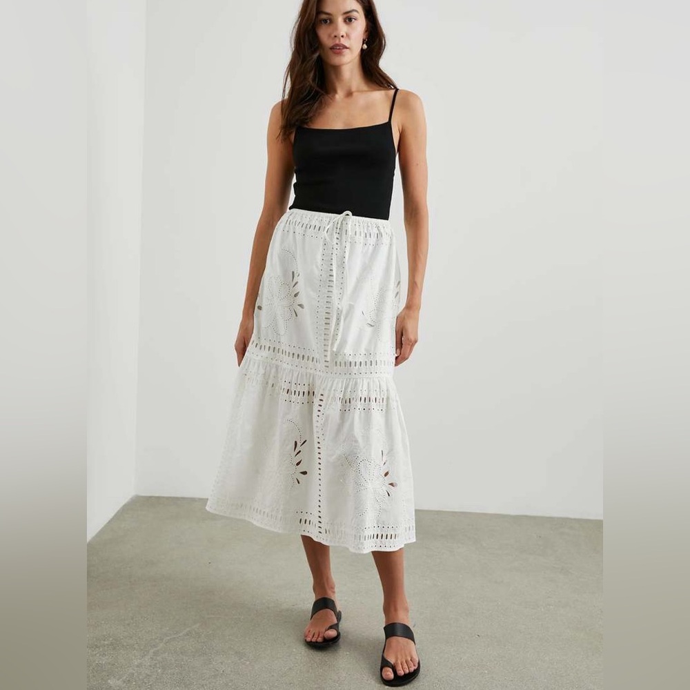Rails Prina Elegant White Eyelet Skirt